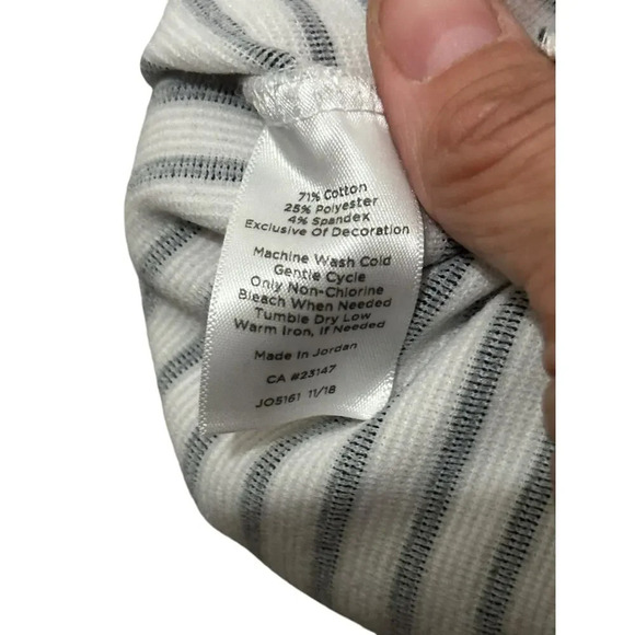 Talbots Black & White Striped Nautical Rope Neckline Sheath Dress Size 16 - Picture 4 of 8